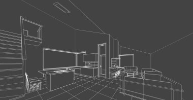 ev içi taslak 3D oluşturma