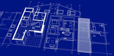 3d mimari duvar kağıdı, dijital arkaplan