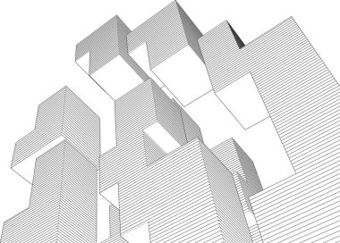 soyut mimari duvar kağıdı tasarımı, dijital konsept arkaplan