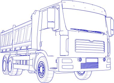 Mavi otobüsün çizimi