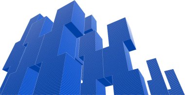 İnşaatın, mimarinin 3 boyutlu illüstrasyonu