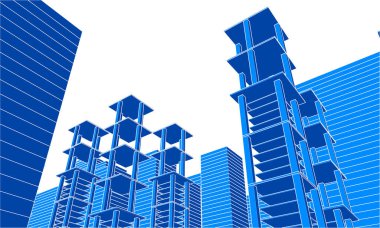 soyut mimari duvar kağıdı tasarımı, dijital konsept arkaplan