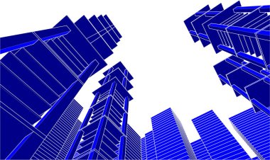 soyut mimari duvar kağıdı tasarımı, dijital konsept arkaplan