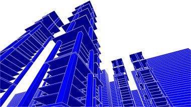 soyut mimari duvar kağıdı tasarımı, dijital konsept arkaplan