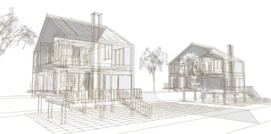 Astarlı bir evin 3 boyutlu canlandırması