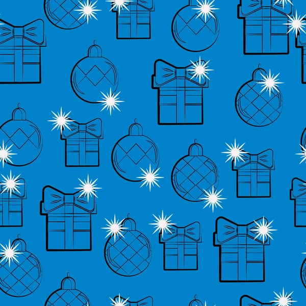Noel oyuncakları ve Noel hediyeleri ile kusursuz bir desen..