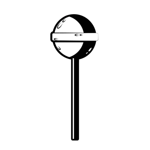 Doodle tarzında bir lolipop tasviri. Vektör.