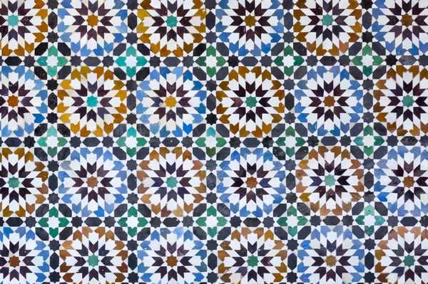 Parede de mosaico marroquino azulejos Imagens Royalty-Free