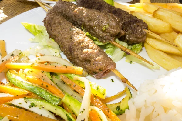 Pasti tradizionali Marrakesch Kebab Foto Stock