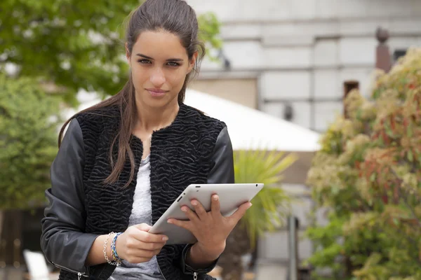 Tablet Çalışması Stok Fotoğraf