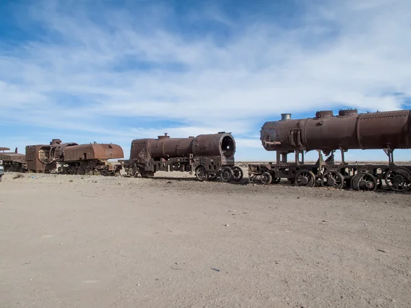 Cementerio de trenes en Bolivia — Foto de Stock