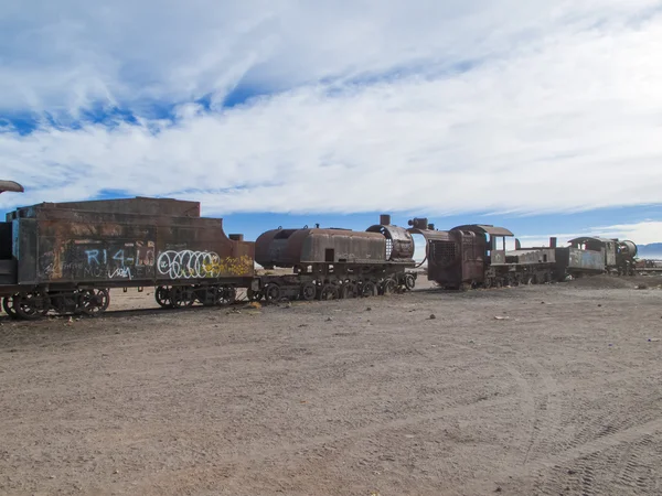 Cementerio de trenes en Bolivia — Foto de Stock