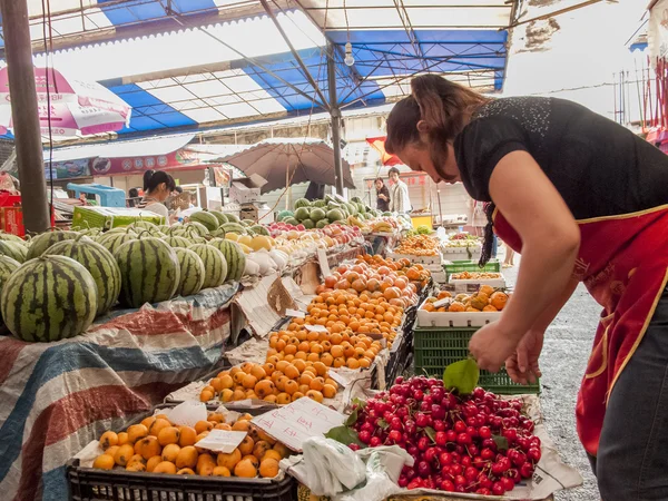 Mercado alimentario en Chengdu, China — Foto de Stock