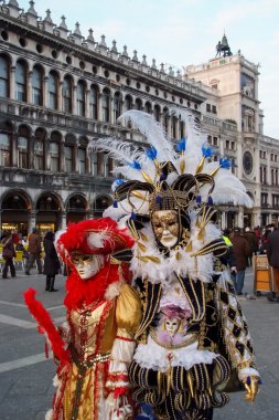geleneksel Venedik karnaval maskesi