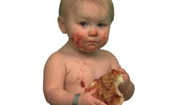 Dítě jíst sendvič