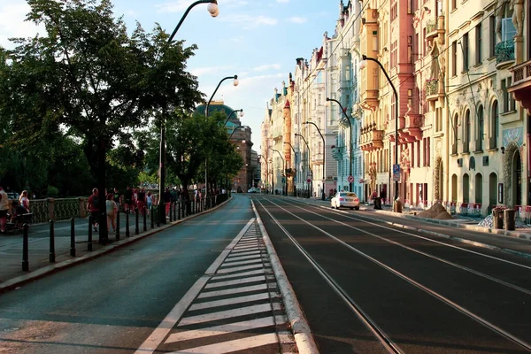 Празька Вулиця Прекрасні Вулиці Праги Прага Чехія Жовтня 2020 Економіка — стокове фото