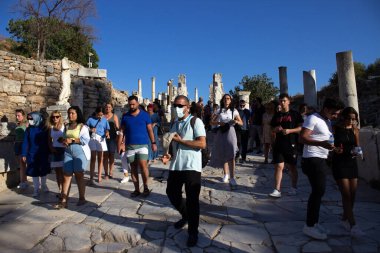 İzmir, Selcuk, Türkiye - 30 Mayıs 2022: Türkiye 'de Efes Antik Kent.