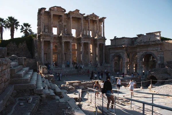 Izmir Seluk Turquia Agosto 2021 Biblioteca Celso Éfeso Éfeso Foi — Fotografia de Stock