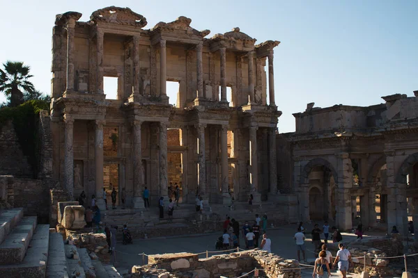 Izmir Seluk Türkei August 2021 Die Bibliothek Des Celsus Ephesus — Stockfoto