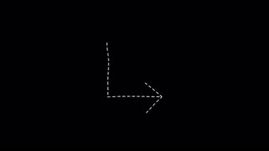 Ok el çizimi çizimi işaretleyici. Alfa kanallı Doodle ok göstergesi. Beyaz renkli ok