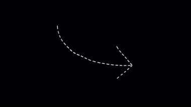 Ok el çizimi çizimi işaretleyici. Alfa kanallı Doodle ok göstergesi. Beyaz renkli ok