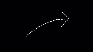 Ok el çizimi çizimi işaretleyici. Alfa kanallı Doodle ok göstergesi. Beyaz renkli ok.