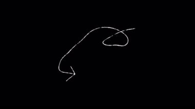 Ok el çizimi çizimi işaretleyici. Alfa kanallı Doodle ok göstergesi. Beyaz renkli ok.