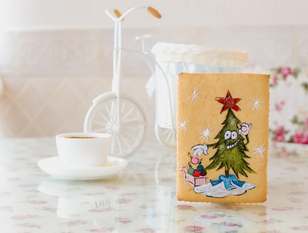 Pão de gengibre pinho de Natal — Fotografia de Stock