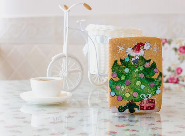 Pão de gengibre pinho de Natal — Fotografia de Stock