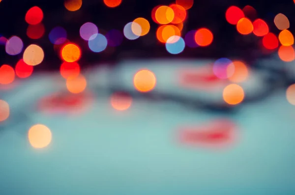 Abstrakt Flerfärgad Bokeh Bakgrund Julen Ljus Vacker Ljus Bokeh Bakgrund — Stockfoto