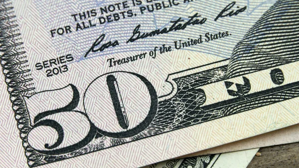Amerikai Dolláros Bankjegy Eleme Makrofotózás — Stock Fotó