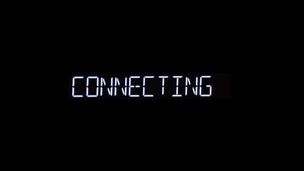 Sms-bericht helder licht: verbinding maken. Scherm- of beeldscherm. — Stockvideo
