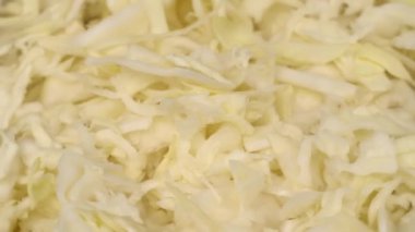 Doğranmış beyaz lahana, yakın plan. lahana salatası