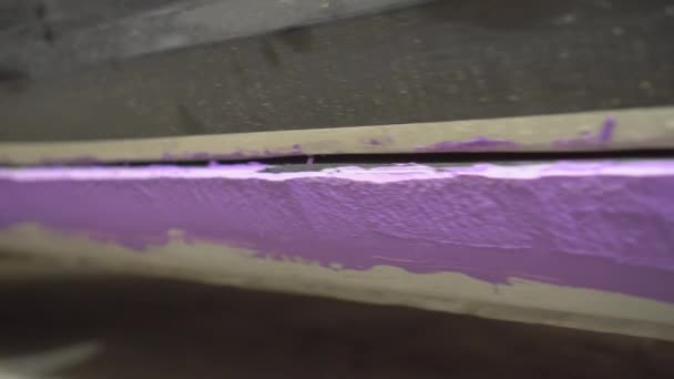 Restoring a retro car from rust corrosion. Replacing thresholds — Stock Video