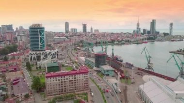 Batumi Uluslararası Konteynır Terminali, kuş bakışı görünüm.