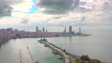 Batumi Uluslararası Konteynır Terminali, kuş bakışı görünüm.