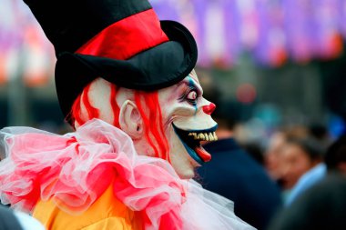 Mexico City, Meksika - 31 Ekim 2017: Ölen şenliklerin olduğu gün sanatçı