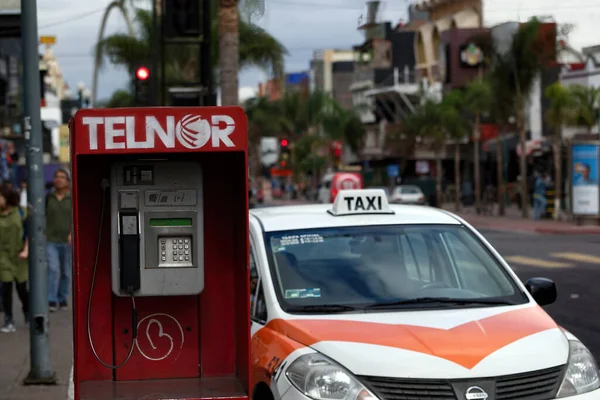 Tijuana Meksika Ekim 2017 Telnor Telefon Kulübesi Planda Alternatif Iletişim — Stok fotoğraf
