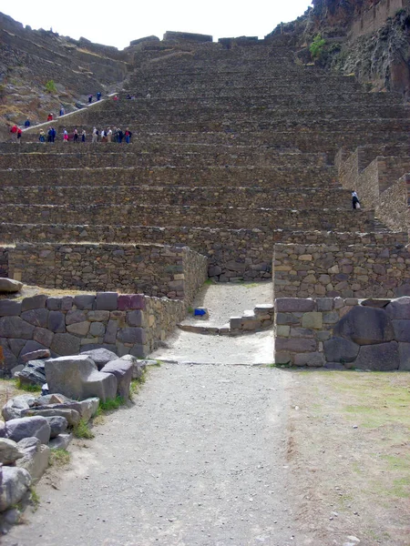 Ollantaytambo Περού Οκτωβρίου 2006 Ερείπια Των Ίνκας Που Δείχνουν Δομές — Φωτογραφία Αρχείου