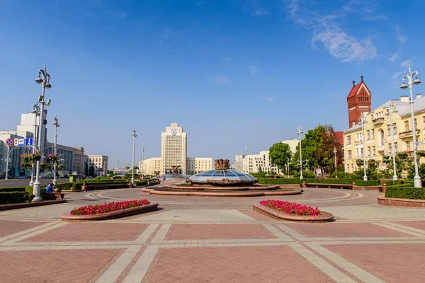 La plaza principal de Minsk — Foto de Stock