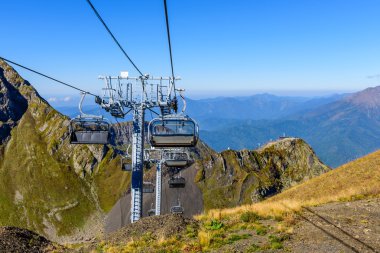 Teleferik doğal dağlarda