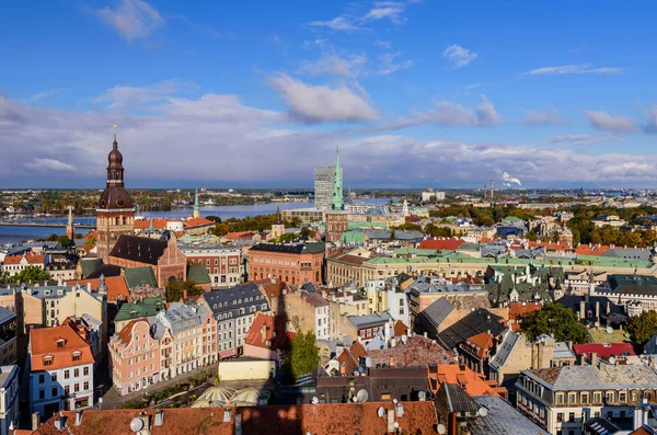 Sightseeing Lettland Schöne Luftaufnahme Der Stadt Riga Herbst Lettland Stockfoto