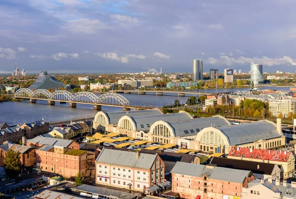 Riga Letonia Octubre 2019 Turismo Letonia Hermosa Vista Aérea Ciudad — Foto de Stock