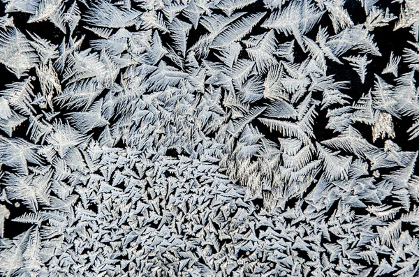 Ice patterns on window — Stock Photo, Image