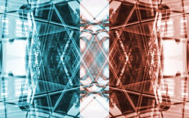 Dijital Yapılandırma Cam Mimarisi Soyut Arkaplan