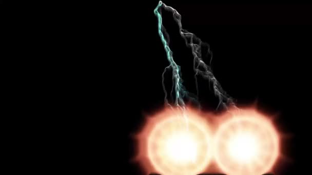 Cyfrowe Oświetlenie Renderowania Strike Elektryczne Charge Video — Wideo stockowe