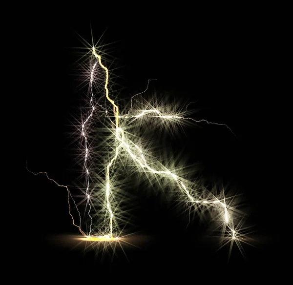 Renderizado Digital Luces Energéticas Fondo Eléctrico —  Fotos de Stock