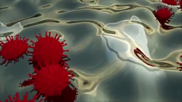 Rendering Corona Virus Covid Pandemic Waves — Stockvideo