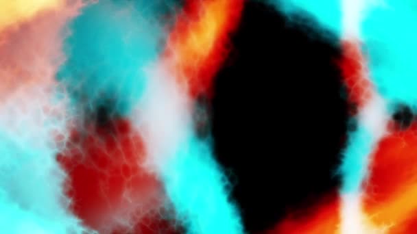 Цифровая Визуализация Пушистого Красочного Вибрационного Фона — стоковое видео