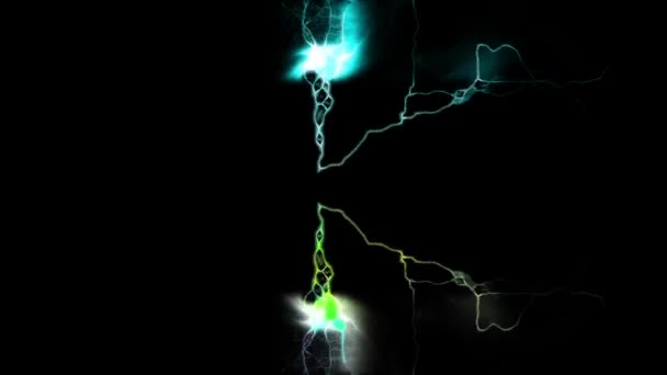 Digitális Renderelés Elektromos Lightning Energetikai Háttér — Stock videók